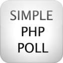Simple PHP Poll Simple PHP Poll will be as its title suggests: simple. With simplicity in mind, we try to add as many features as possible to our system while still making it extremely simple to use and update, let alone modify. It is the only free poll system to use an installer and simple admin panel, and the only to be free of any watermarks